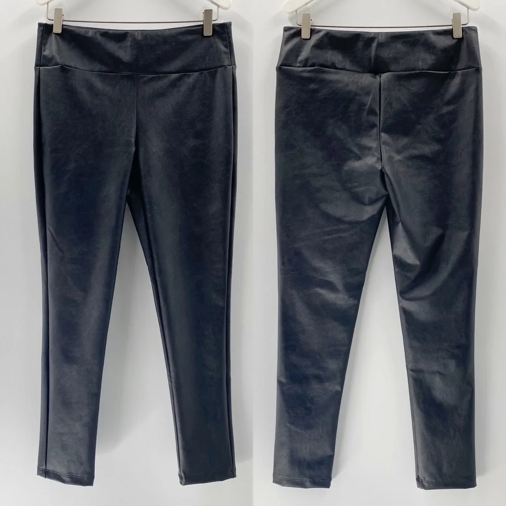 Kendall + Kylie Black Faux Leather Leggings - Picture 2 of 10